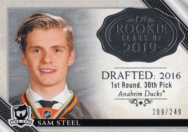 insert RC karta SAM STEEL 18-19 UD The CUP Rookie Class of 2019 /249