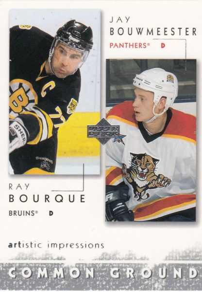 insert karta BOURQUE/BOUWMEESTER 02-03 UD Artistic Impressions Common Ground 