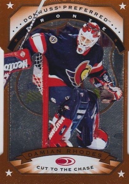 paralel karta DAMIAN RHODES 97-98 Donruss Preferred Bronze Cut to the Chase