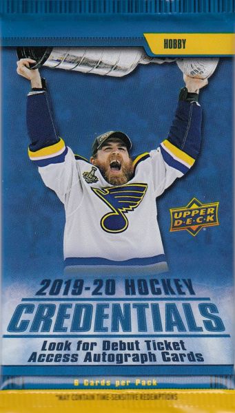 2019-20 Upper Deck Credentials Hockey Hobby Balíček