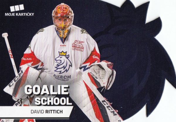 insert karta DAVID RITTICH 19-20 Moje kartičky Goalie School Blue číslo 1