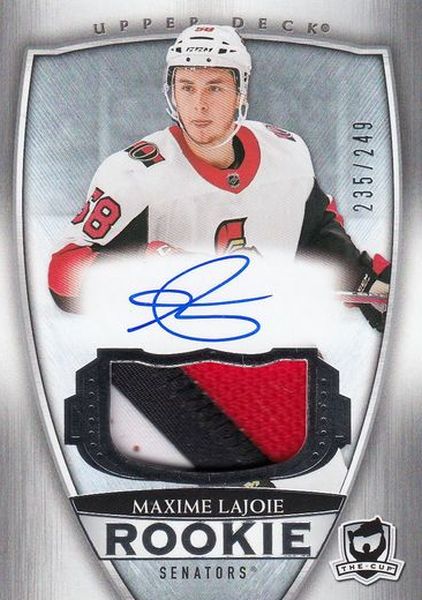AUTO RC patch karta MAXIME LAJOIE 18-19 UD The CUP Rookie /249