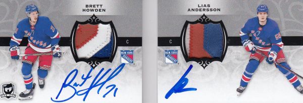 AUTO RC patch karta HOWDEN/ANDERSSON 18-19 UD The CUP Dual Auto Rookie /18