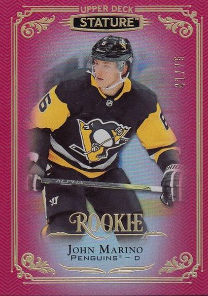 insert RC karta JOHN MARINO 19-20 Stature Rookie Red /75