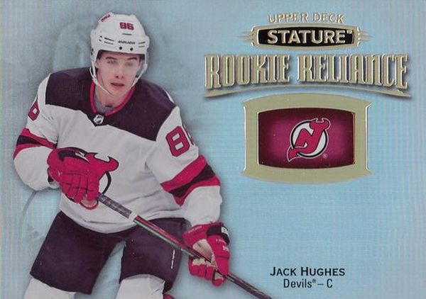 insert RC karta JACK HUGHES 19-20 Stature Rookie Reliance číslo RR-1