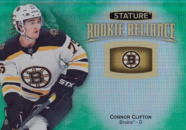insert RC karta CONNOR CLIFTON 19-20 Stature Rookie Reliance Green /99