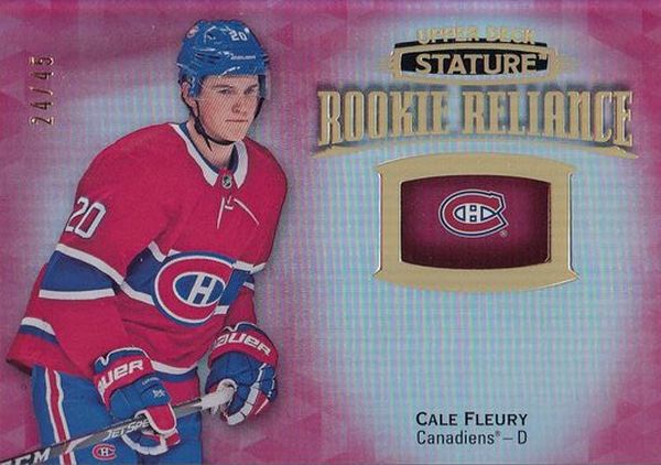 insert RC karta CALE FLEURY 19-20 Stature Rookie Reliance Red /45