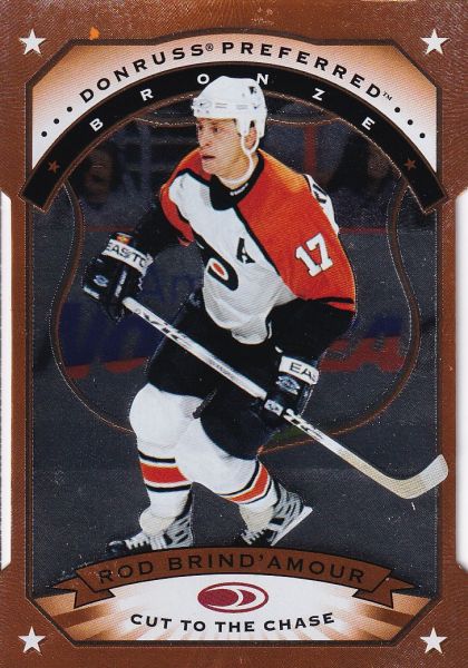 paralel karta ROD BRIND´AMOUR 97-98 Donruss Preferred Bronze Cut to the Chase