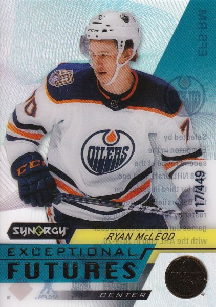 insert RC karta RYAN McLEOD 20-21 Synergy Exceptional Futures Gold /449