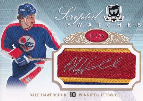 AUTO patch karta DALE HAWERCHUK 07-08 UD The CUP Scripted Swatches /25