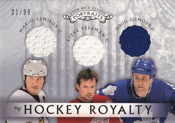 jersey karta LEMIEUX/YZERMAN 03-04 UD Classic Portraits Hockey Royalty /99
