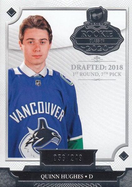 insert RC karta QUINN HUGHES 19-20 UD The CUP Rookie Class of 2020 /249
