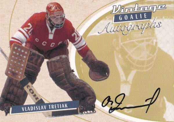 AUTO karta VLADISLAV TRETIAK 02-03 Vintage Goalie Autographs číslo VA-VT