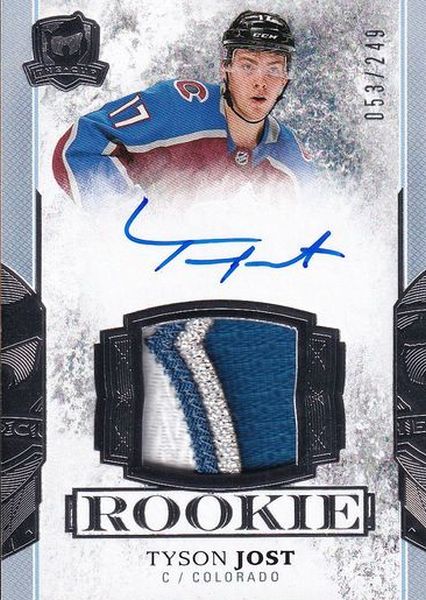 AUTO RC patch karta TYSON JOST 17-18 UD The CUP Rookie /249