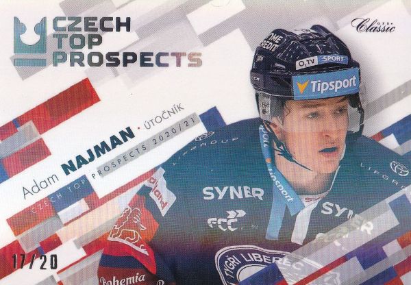 insert karta ADAM NAJMAN 20-21 OFS Classic Ser. 2 Czech Top Prospects /20