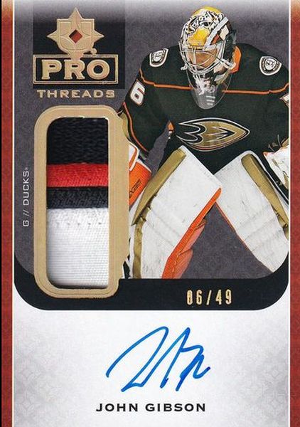 AUTO patch karta JOHN GIBSON 19-20 UD Ultimate Pro Threads /49