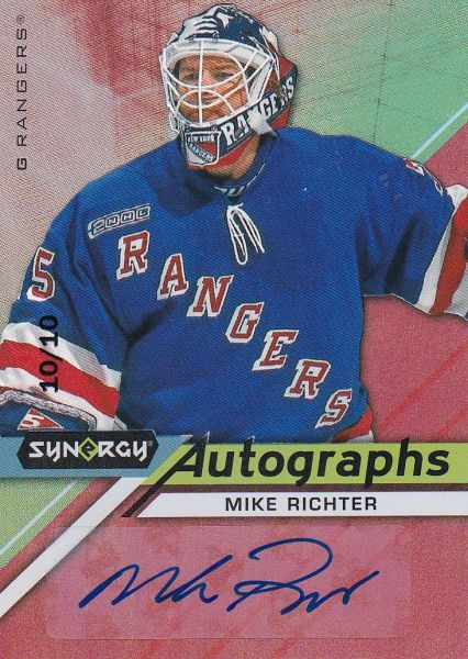 AUTO karta MIKE RICHTER 20-21 Synergy Autographs Red /10