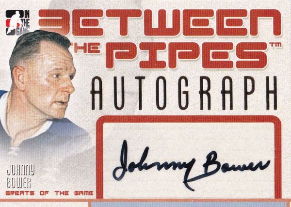 AUTO karta JOHNNY BOWER 06-07 BTP Autograph číslo A-JB