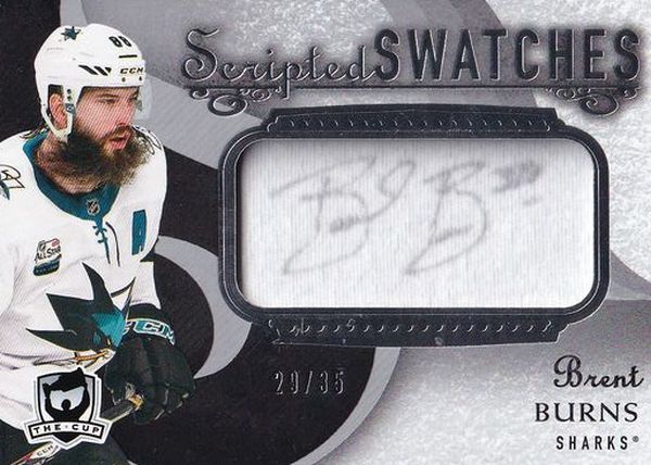 AUTO patch karta BRENT BURNS 18-19 UD The CUP Scripted Swatches /35