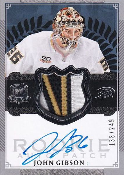 AUTO RC patch karta JOHN GIBSON 13-14 UD The CUP Rookie Auto Patch /249