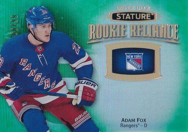 insert RC karta ADAM FOX 19-20 Stature Rookie Reliance Green /99