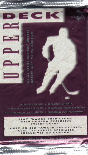1994-95 Upper Deck Series 1 Hockey Canadian Hobby balíček