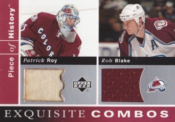 jersey stick karta ROY/BLAKE 03-04 Piece of History, Exquisite Combos 