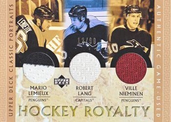 jersey karta LEMIEUX/LANG/NIEMINEN 02-03 UD Classic Portraits Hockey Royalty /90
