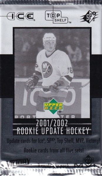 2001-02 UD Rookie Update Hockey Hobby Balíček