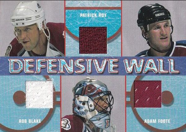 jersey karta BLAKE/ROY/FOOTE 02-03 BAP Signature Series Defensive Wall /50