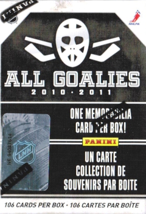 2010-11 PANINI All Goalies Hockey Hobby Box