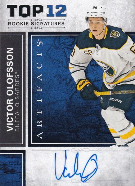 AUTO RC karta VICTOR OLOFSSON 20-21 Artifacts Top 12 Rookie Signatures 