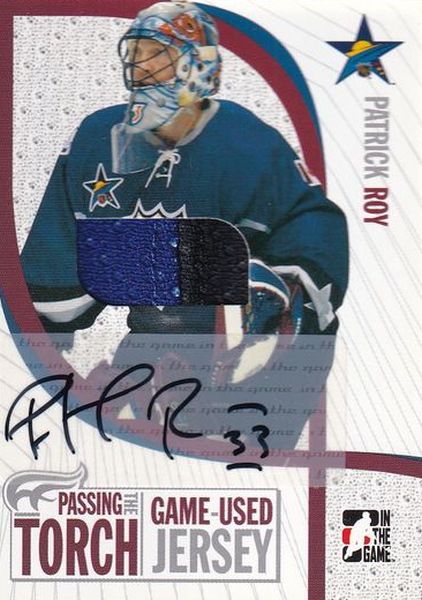AUTO jersey karta PATRICK ROY 05-06 ITG Passing the Torch /10