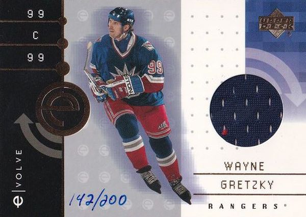 jersey karta WAYNE GRETZKY 01-02 UD Gretzky Expo e-Card /200