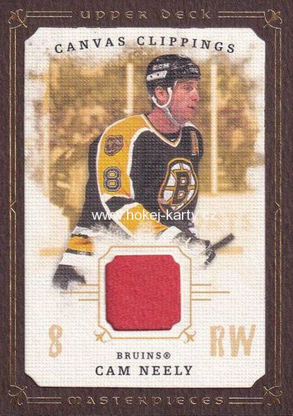 jersey karta CAM NEELY 08-09 UD Masterpieces Canvas Clippings Brown