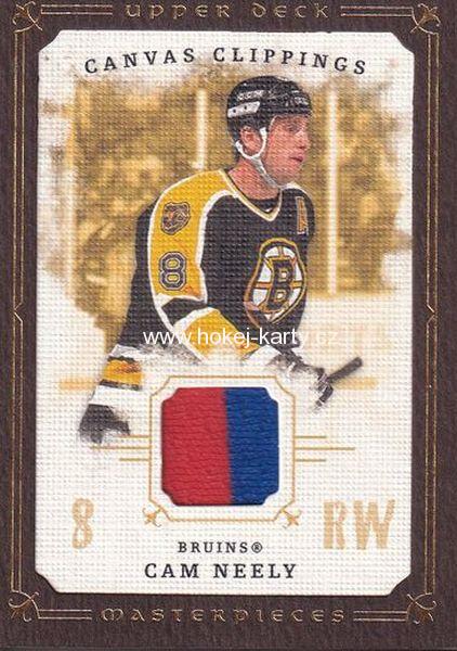 jersey karta CAM NEELY 08-09 UD Masterpieces Canvas Clippings Brown