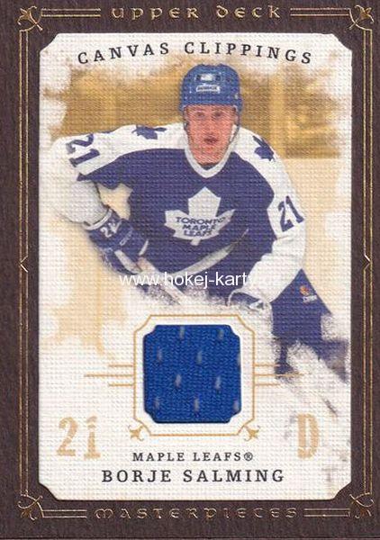 jersey karta BORJE SALMING 08-09 UD Masterpieces Canvas Clippings Brown