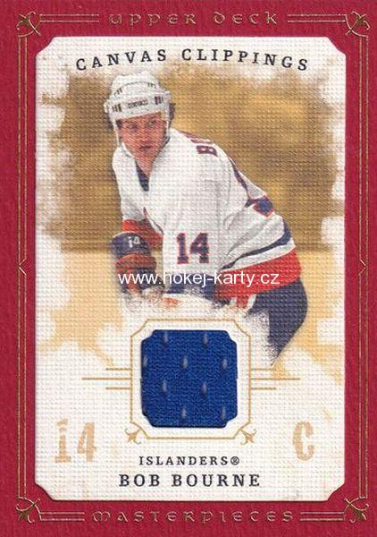 jersey karta BOB BOURNE 08-09 UD Masterpieces Canvas Clippings Red /10