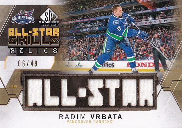 jersey karta RADIM VRBATA 15-16 SPGU All-Star Skills Relics Gold /49