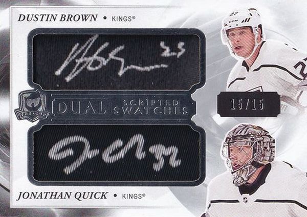 AUTO patch karta BROWN/QUICK 19-20 UD The CUP Dual Scripted Swatches /15