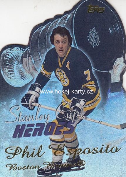 insert karta PHIL ESPOSITO 03-04 Topps Stanley Cup Heroes číslo SCH-PE