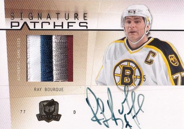 AUTO patch karta RAY BOURQUE 08-09 UD The CUP Signatures Patches /25