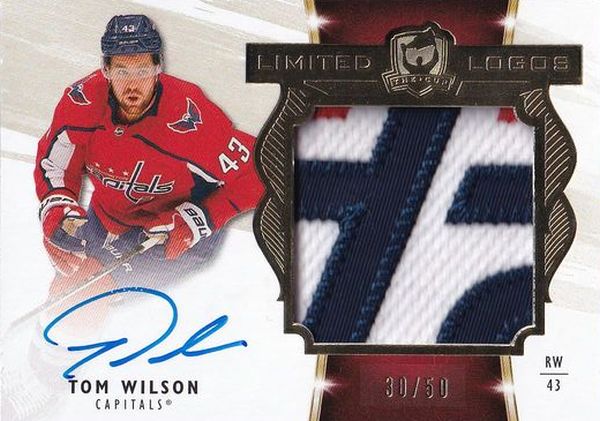 AUTO patch karta TOM WILSON 19-20 UD The CUP Limited Logos /50