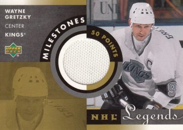 jersey karta WAYNE GRETZKY 01-02 NHL Legends Milestones číslo M-WG