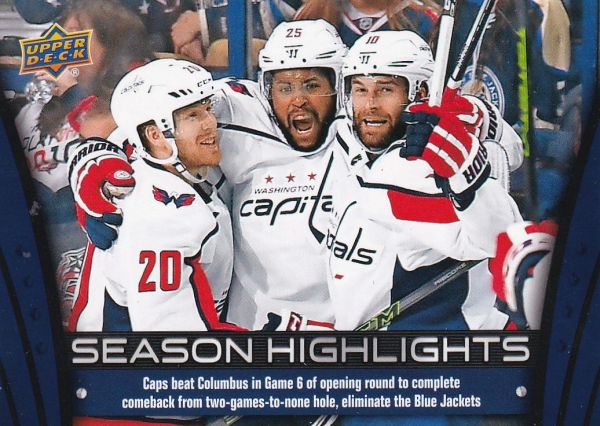 insert kart WASHINGTON CAPITALS 17-18 UD Stanley Cup Champions Blue /2018