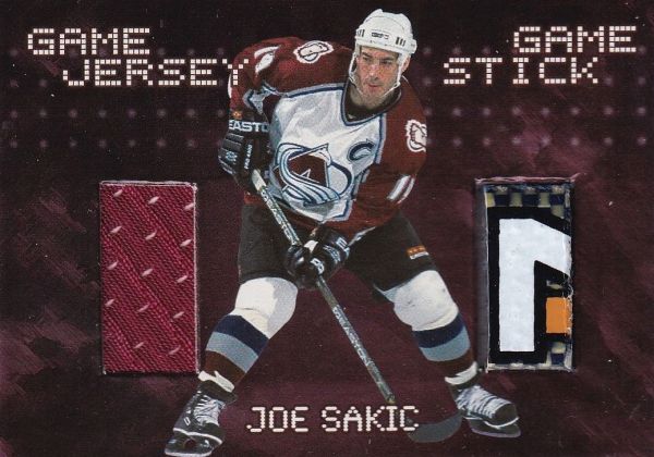 jersey stick karta JOE SAKIC 99-00 BAP Memorabilia Game Jersey Stick /40