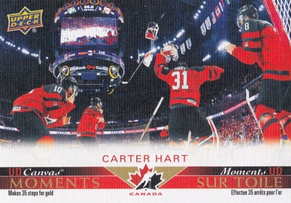 insert karta CARTER HART 21-22 Tim Hortons Canvas Moments číslo CM-8