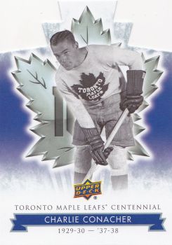 paralel karta CHARLIE CONACHER 17-18 Toronto Centennial Blue Die-Cut číslo 76