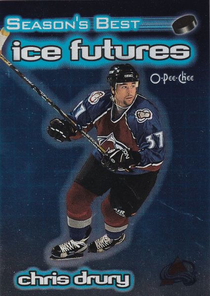 insert karta CHRIS DRURY 99-00 OPC Season´s Best Ice Futures číslo IF2