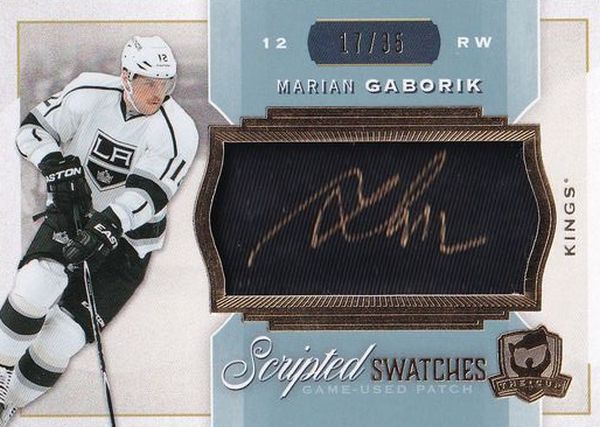 AUTO patch karta MARIAN GÁBORÍK 14-15 UD The Cup Scripted Swatches /35